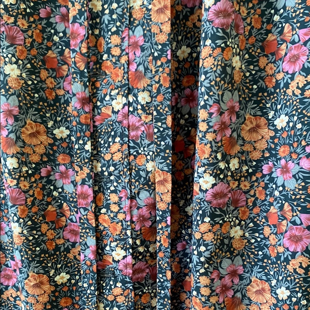 Vintage - Pink and Black Buttoned Midi Dress Flared Short Sleeve - Picture 3 of 8